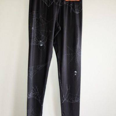 Halloween Spider Leggings Size small Holiday Pajamas Costume Novelty Cobweb NEW